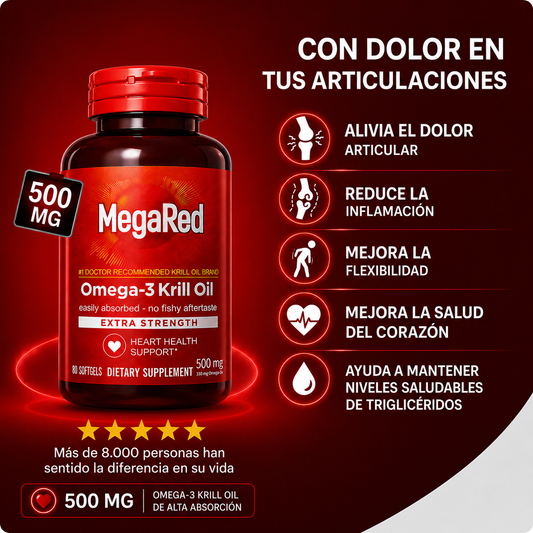 MegaRed Omega-3 Krill Oil Producto 100% Americano 🇺🇸